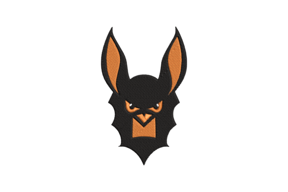 Bat Head Embroidery Design
