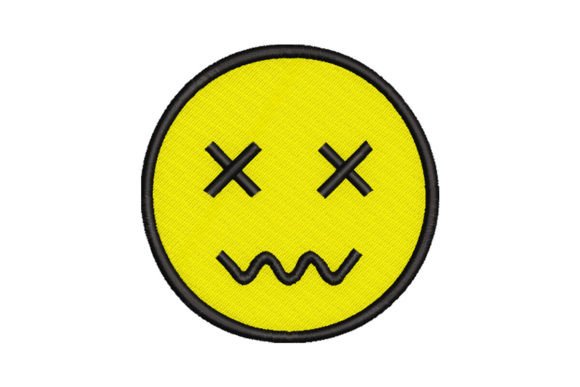 Flustered Emoji Embroidery