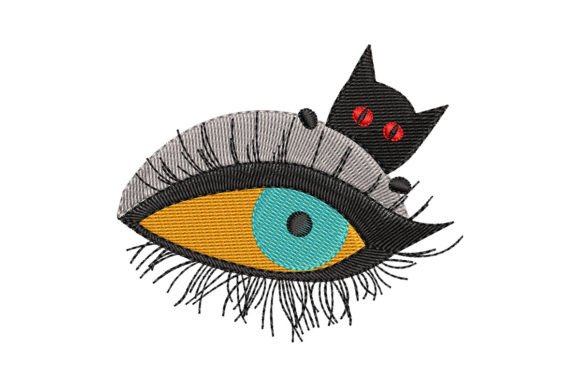 Halloween Eye Embroidery Design