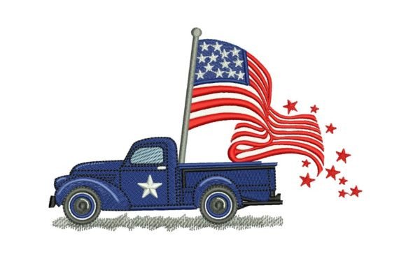 Retro American Truck Embroidery