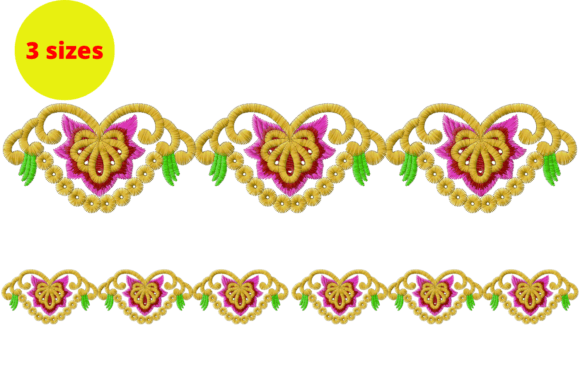 Roses Border Embroidery Design