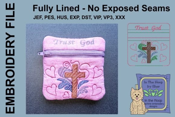 Trust God Embroidery Design